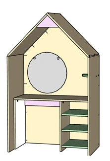 Children's Wooden Hairdresser Play Set for Preschools