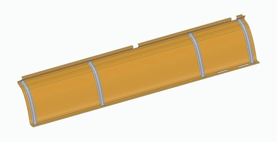 Left Rear Ceiling Panel for LiAZ 529267 - Part No. 529267-5702217-01