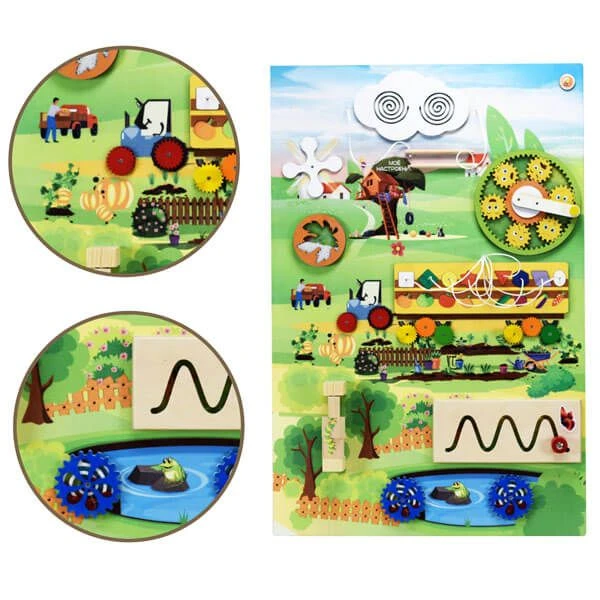Vegetable Garden Busy Board Educational Activity Panel