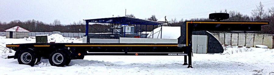 Automotive Semi-Trailer 93192B with Pneumatic or Leaf-Spring Suspension