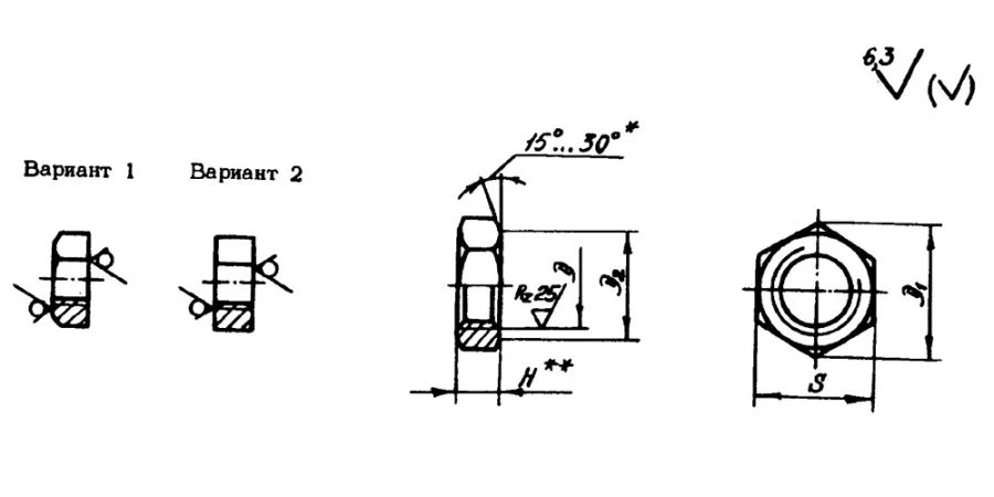 Hex Nuts for Non-Calculative Connections and Locking OST 1 33033-80