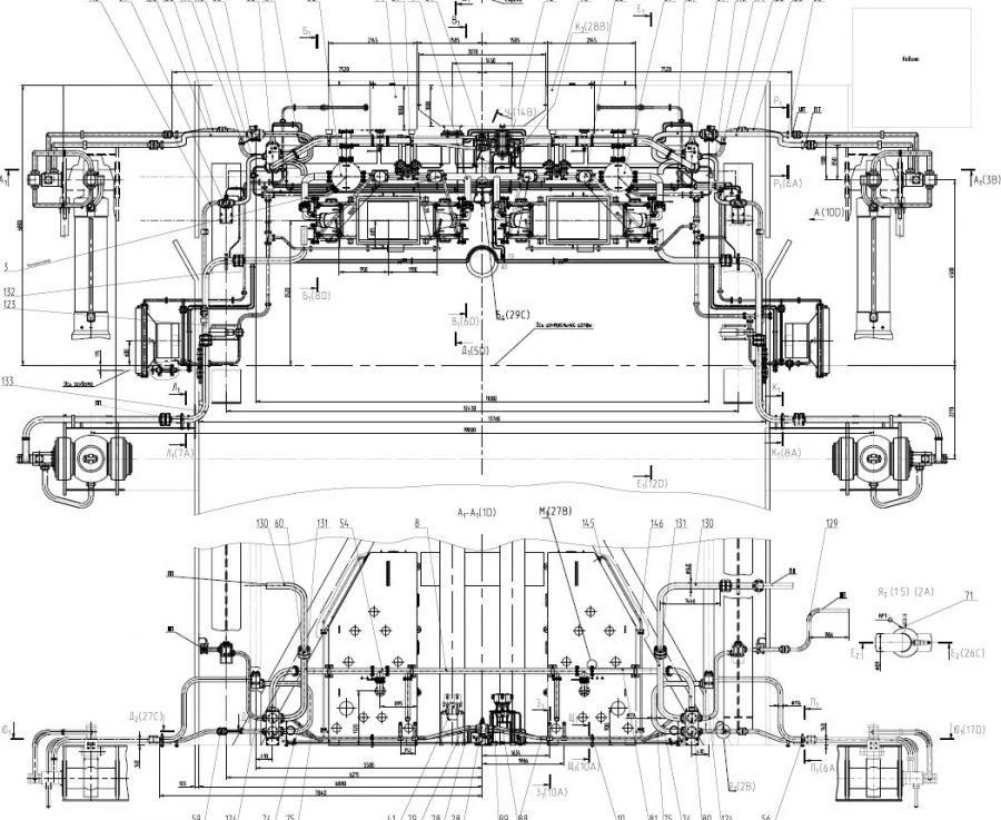 Hydraulic Piping and Equipment Layout System for Step Mechanism