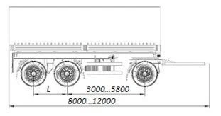 Three-Axle Side Trailer Type 3524, Modification 3524-16, 3524-16A