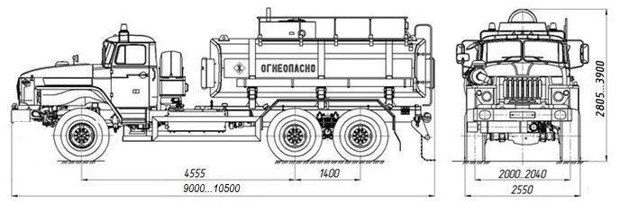 Methanol Transportation Tanker ACM 4680K2-50 on Ural 4320 Chassis
