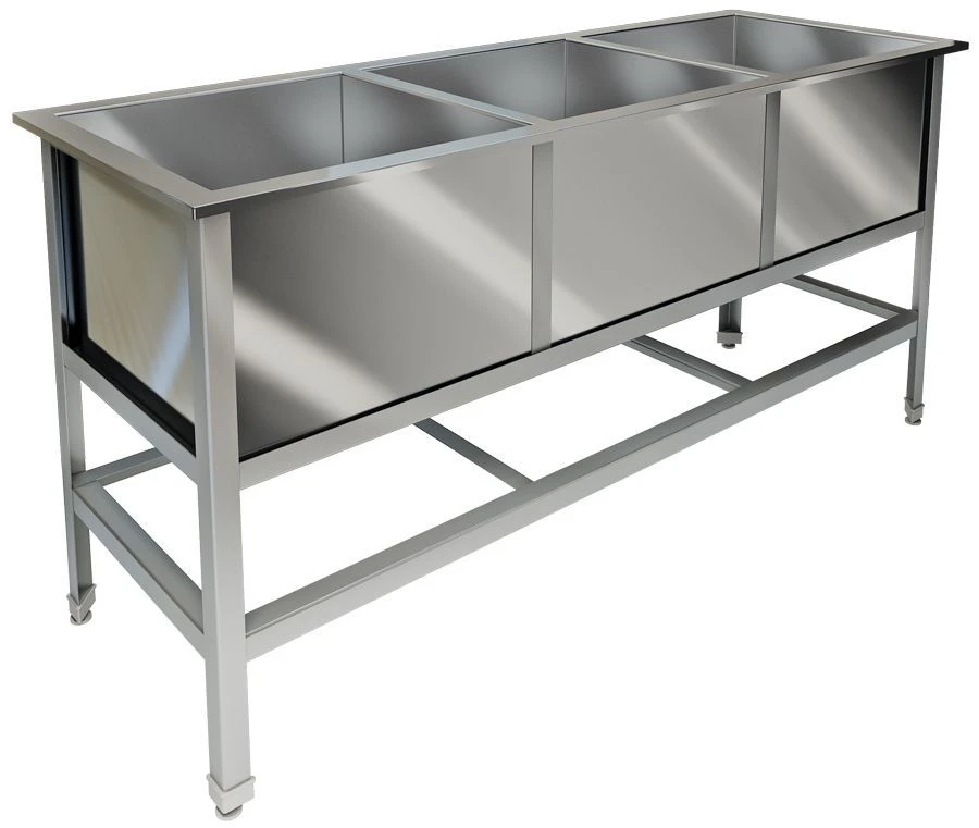 Three-Compartment Dishwashing Sink 1500x500x870 mm