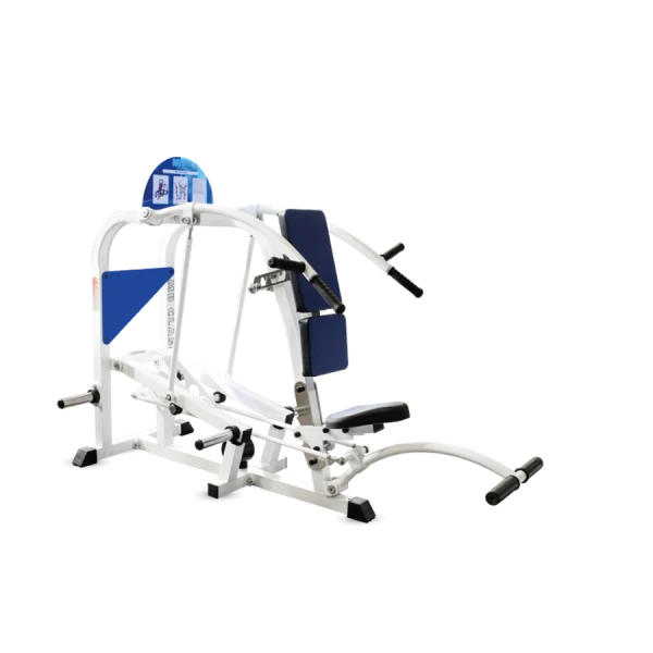 Vertical Press Exercise Machine with Free Weights
