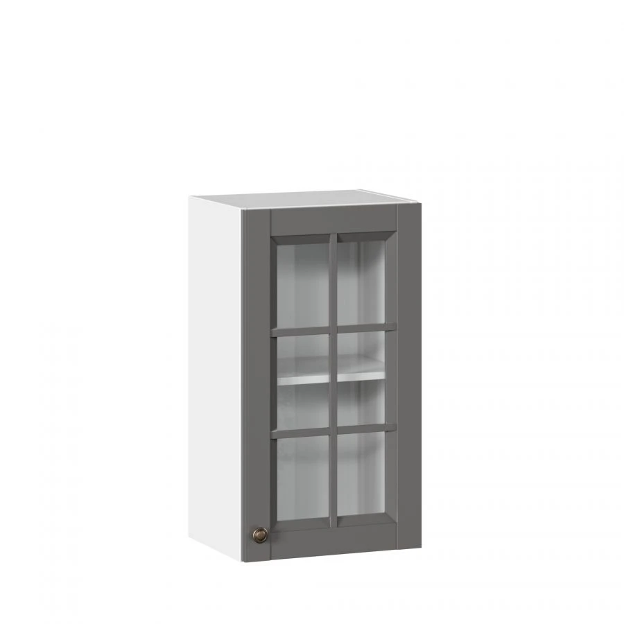 Ameli-3 Gray Onyx Glass Kitchen Cabinet Front 400mm