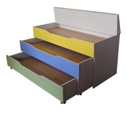 Triple Bunk Bed with Roof Art. S.01.09