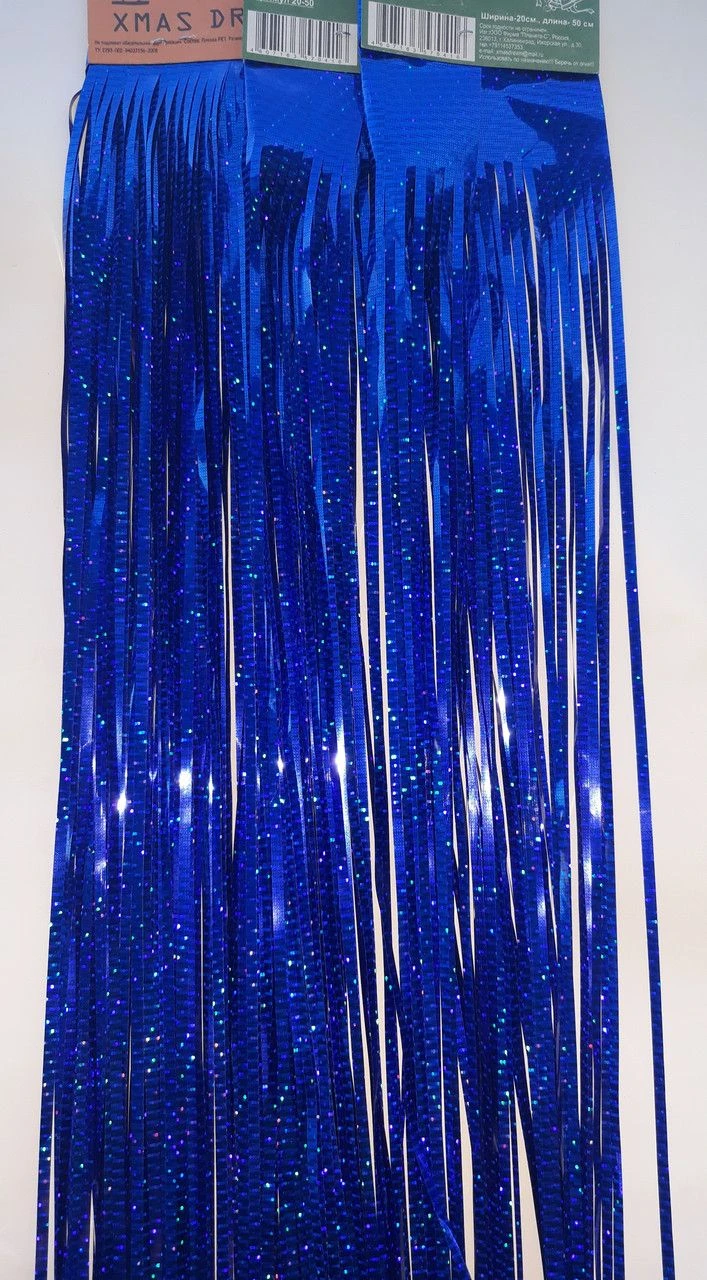 Blue Christmas Tinsel 20x50 cm