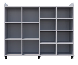 Mobile Wooden Shelf T.12 for Office and Home Use