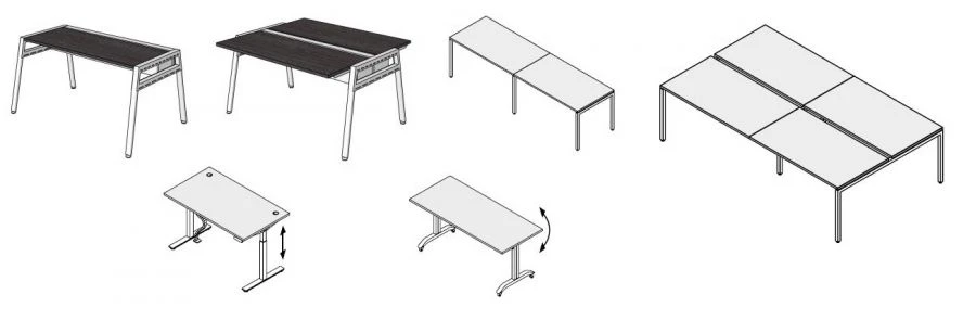 Metal Frame Office Workstation