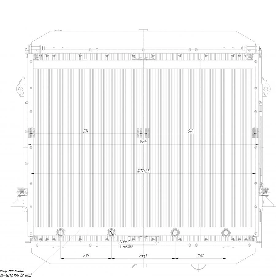 Engine Cooling Radiator Block 744Р3Б-1301.0000