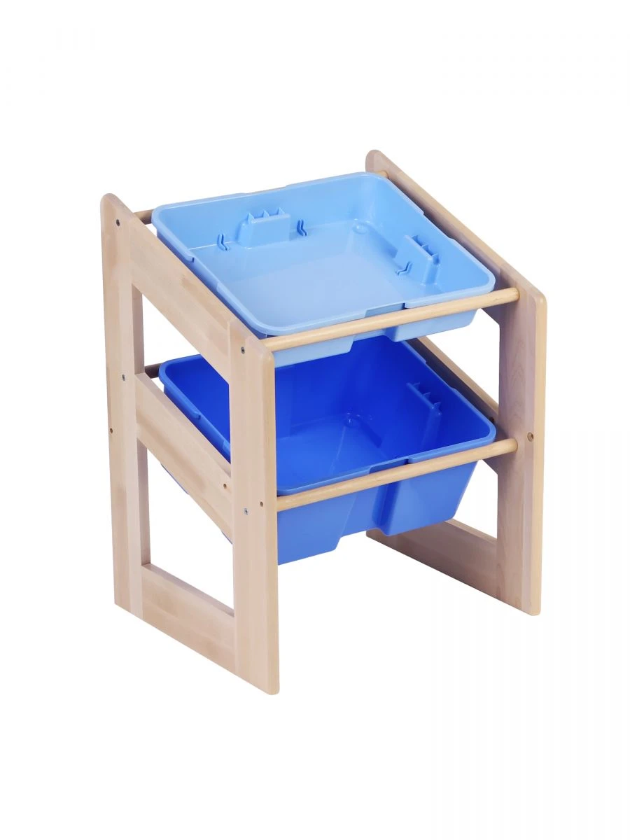 Inclined Storage Rack 680x2 with Containers / Blue / Game Library System