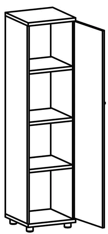 Narrow Document Cabinet 8213 Galant Series