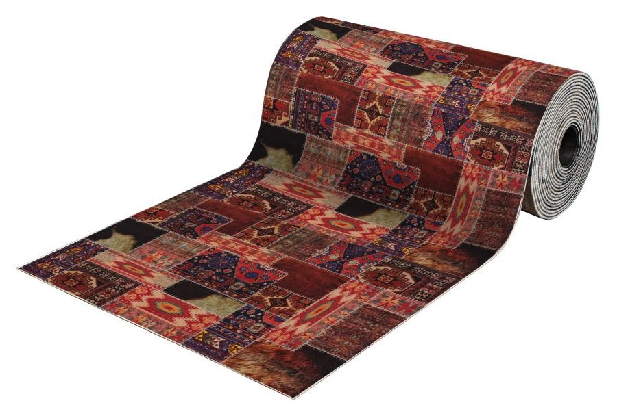 Digital Print Absorbent Carpet Runner "Patchwork" 100x1500
