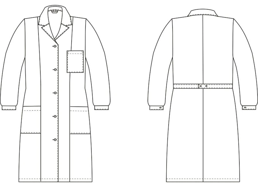 Women's Protective Work Coat for Industrial Use and Mechanical Safety