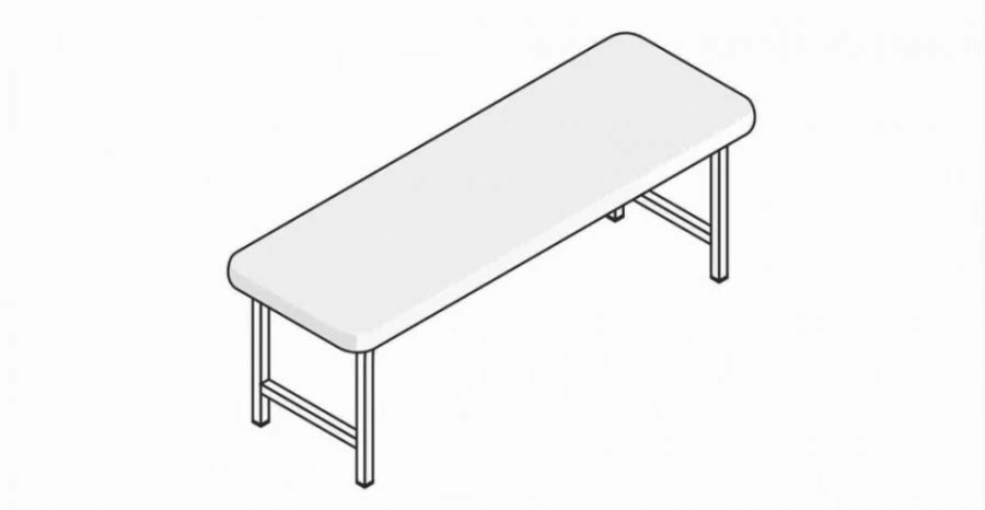 Metal Frame Bench, Art. 33290180