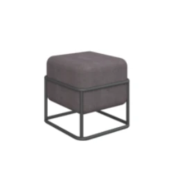 Customizable Flora S Puff with Metal Frame
