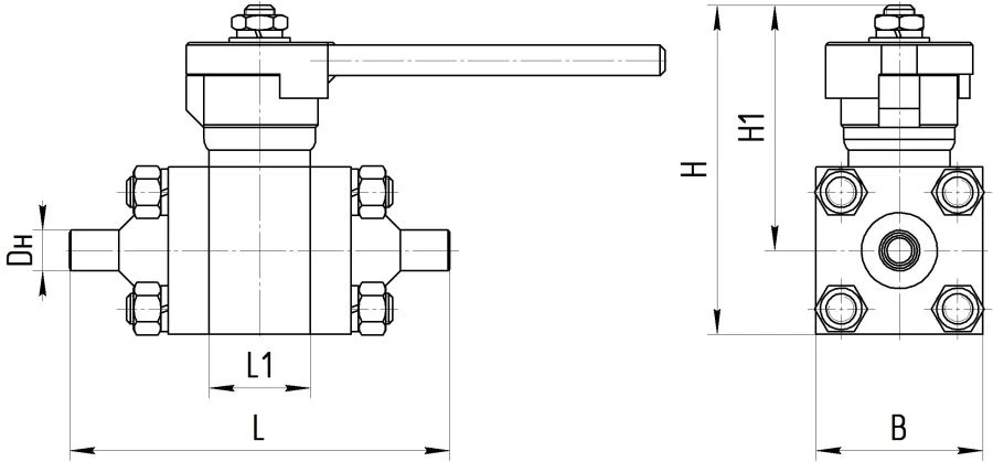 Steel Ball Valve ATEK.491811.009 for Pipeline Isolation