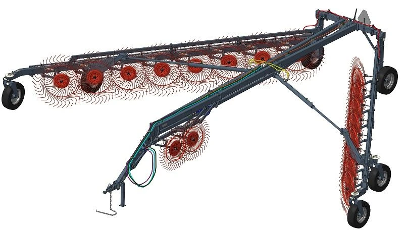 Wheel-Finger Rake MK16C for Efficient Hay Raking