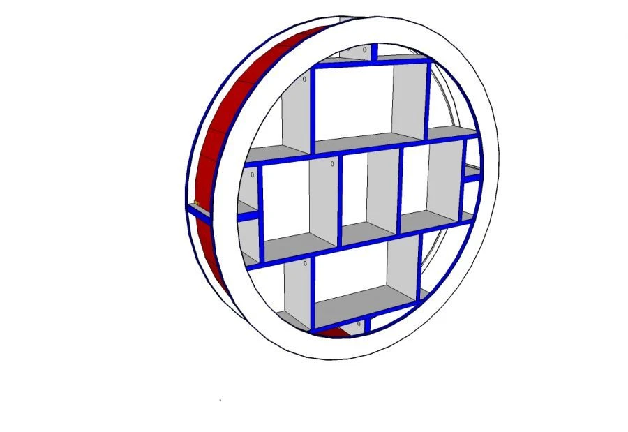 Wooden Shelf for Book Storage and Home Decoration