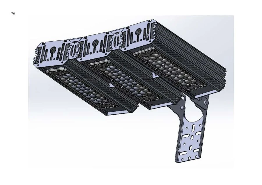 Industrial Design LED Light "MTM IoT" Series CUBE 120 Three Modules Side Connection 5 Degrees Console Mount