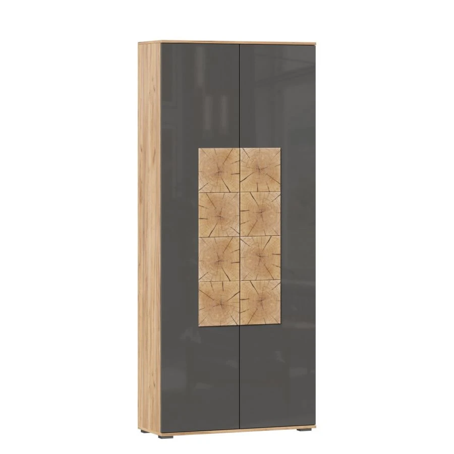 Two-Door Cabinet in Golden Oak/Anthracite - Fiji LD.659310.000 PV