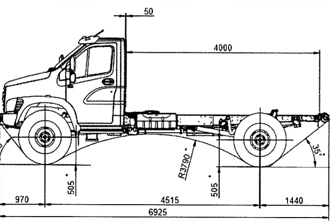 All-Wheel Drive Chassis C41A43 with EURO-5 Diesel Engine N2G