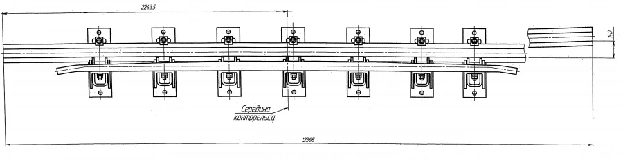 Cross Rail with Counter Rail for Switches Project N02.001.6000.00-11