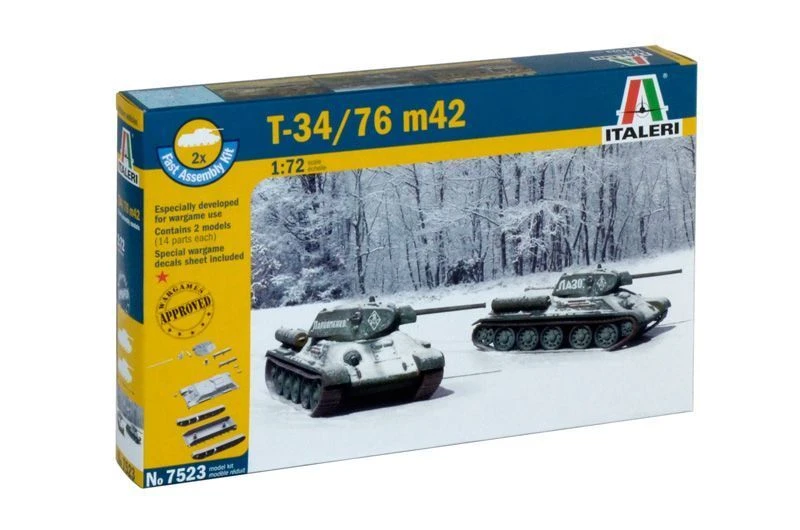T34/76 Mod.42 Tank Model Kit - Easy Assembly