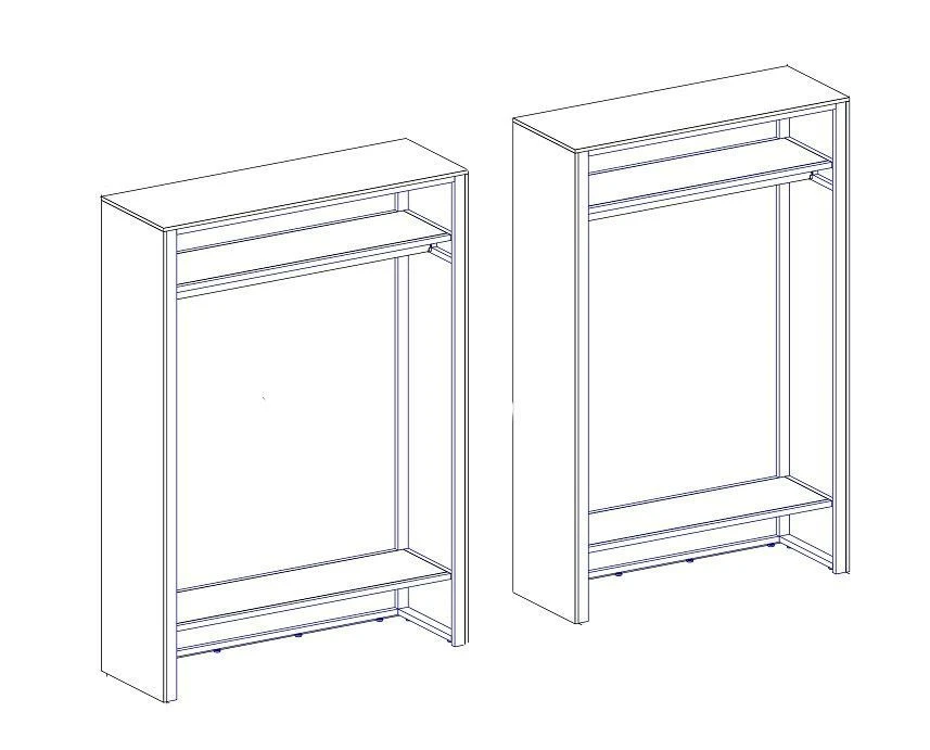 TV Drill Rails with Metal Frame - Model TV-DRILL-6.21.01