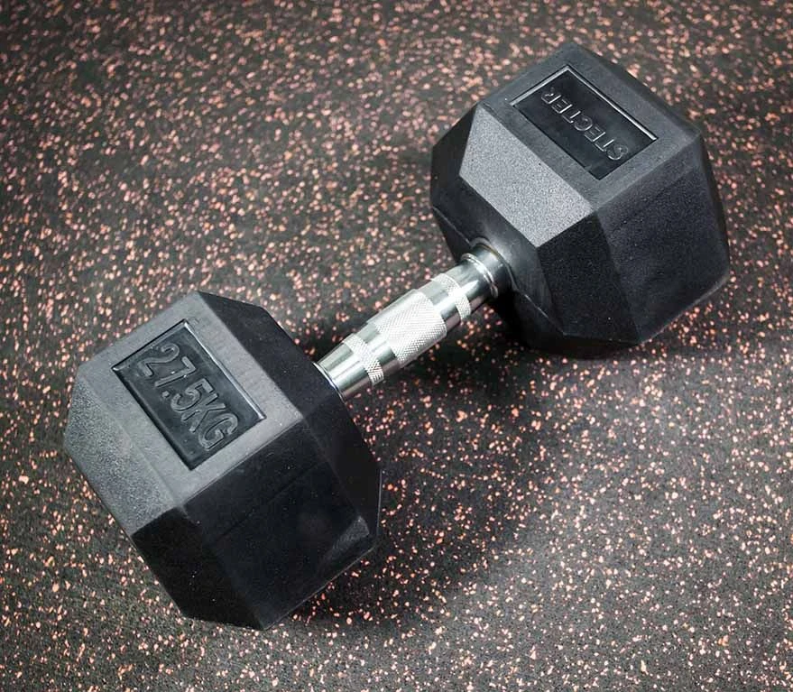 Hexagonal Dumbbell 27.5 kg for Muscle Strengthening