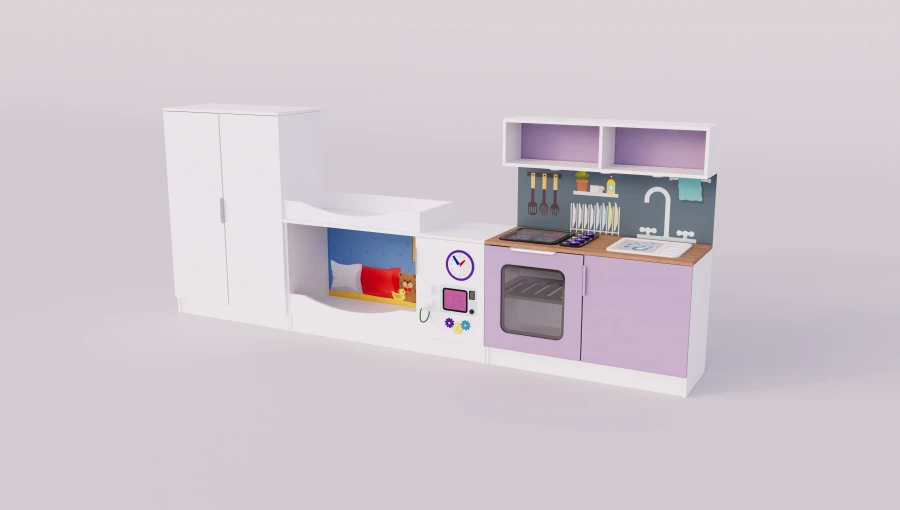 DMDS-005 Cozy Home Educational Wall Unit