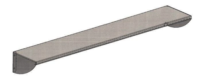 TV Shelf MPOL-1.21.01 - 2mm Sheet Metal Construction