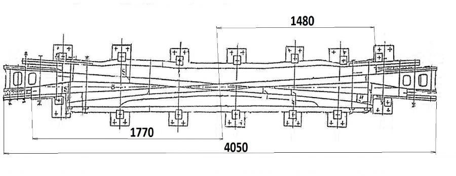 R50 Type 1/9 Crosspiece for Dead Intersection 1624.02.000-01