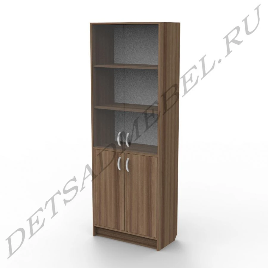Display Cabinet with Glass Shelves, 5 Shelves
