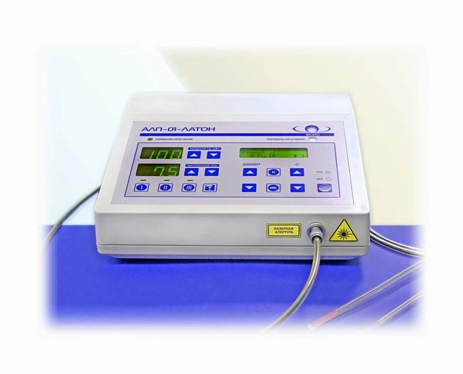 Semiconductor Laser Therapy Device with Fiber Optic Light Guides for Transcutaneous and Intracavitary Applications