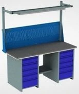 Workbench with Overlay for Metalworking