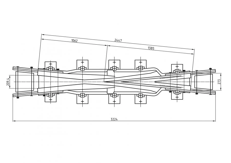 Crosspiece Type R65 Mark 1/5 for Rail Switches