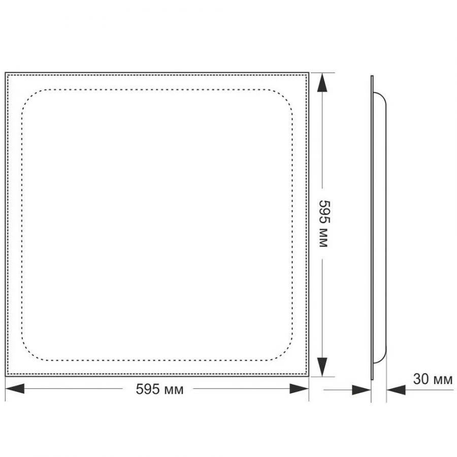 LED Ceiling Light VPS-OF-2-0606-35-D2-B-5K