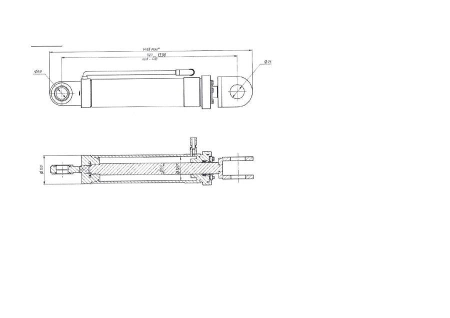 Hydraulic Cylinder for Linear Motion Applications SDM-25A.36.04.100