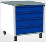 Mobile Cabinet with Drawers, Steel Construction