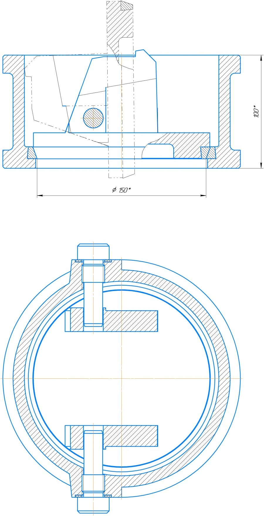 Non-Slam Check Valve DN 150 - Model 19ч01бр