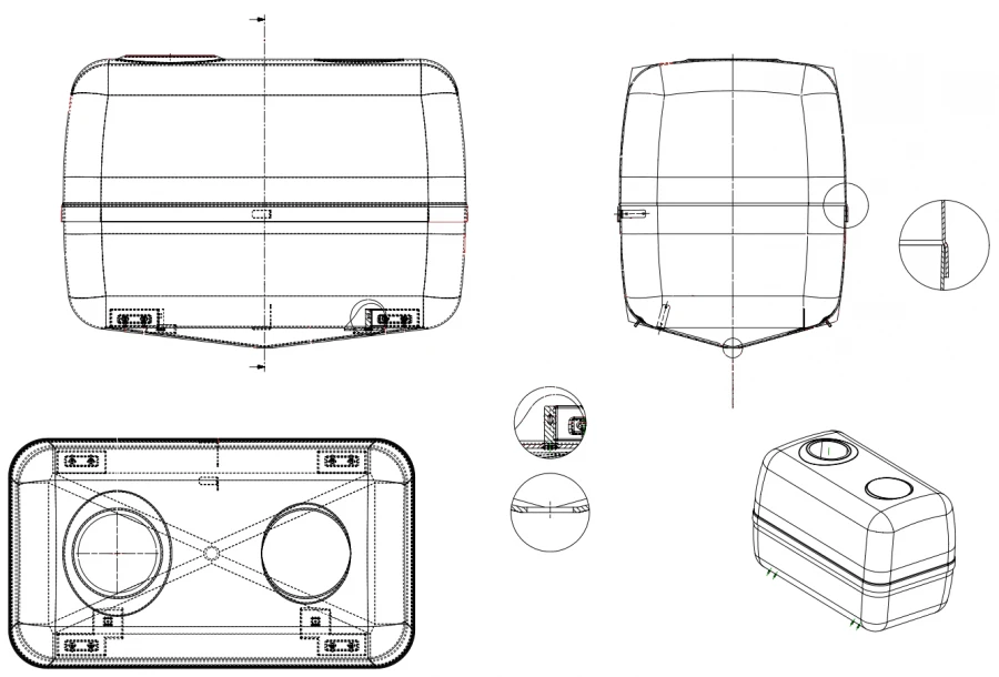 Plastic 3000L Tank with Brackets for UG3000 Sprayer (73303537R)