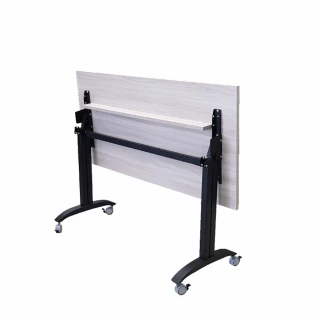 Mobile Folding Table with Metal Frame - Transformable Design