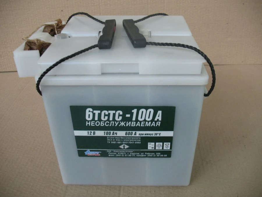 Lead-Acid Starter Battery 6ТСТС-100A for Heavy-Duty Applications