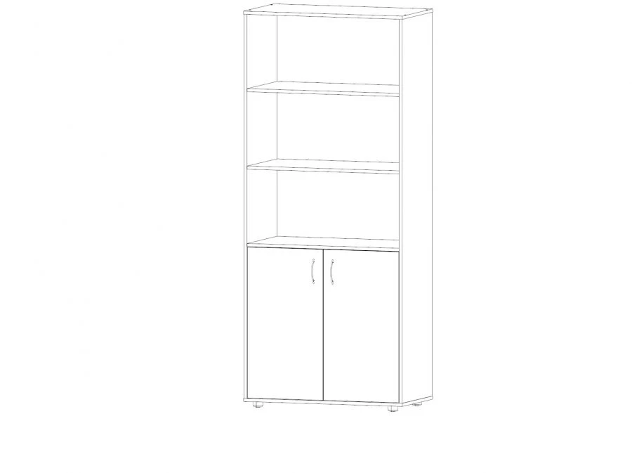 Wide Semi-Open Cabinet for Educational Materials