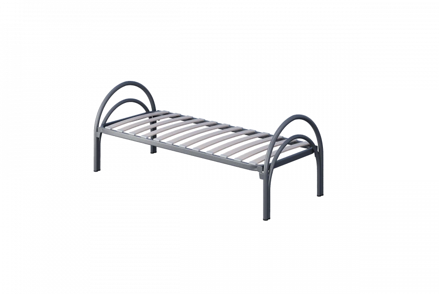 Half-Round Metal Bed with Curved Headboard K651.1.O