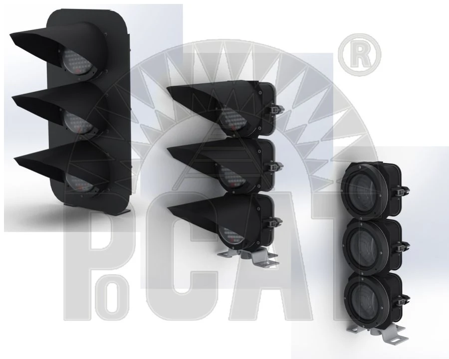 Metro-Type Traffic Light Heads with LED Optical Systems