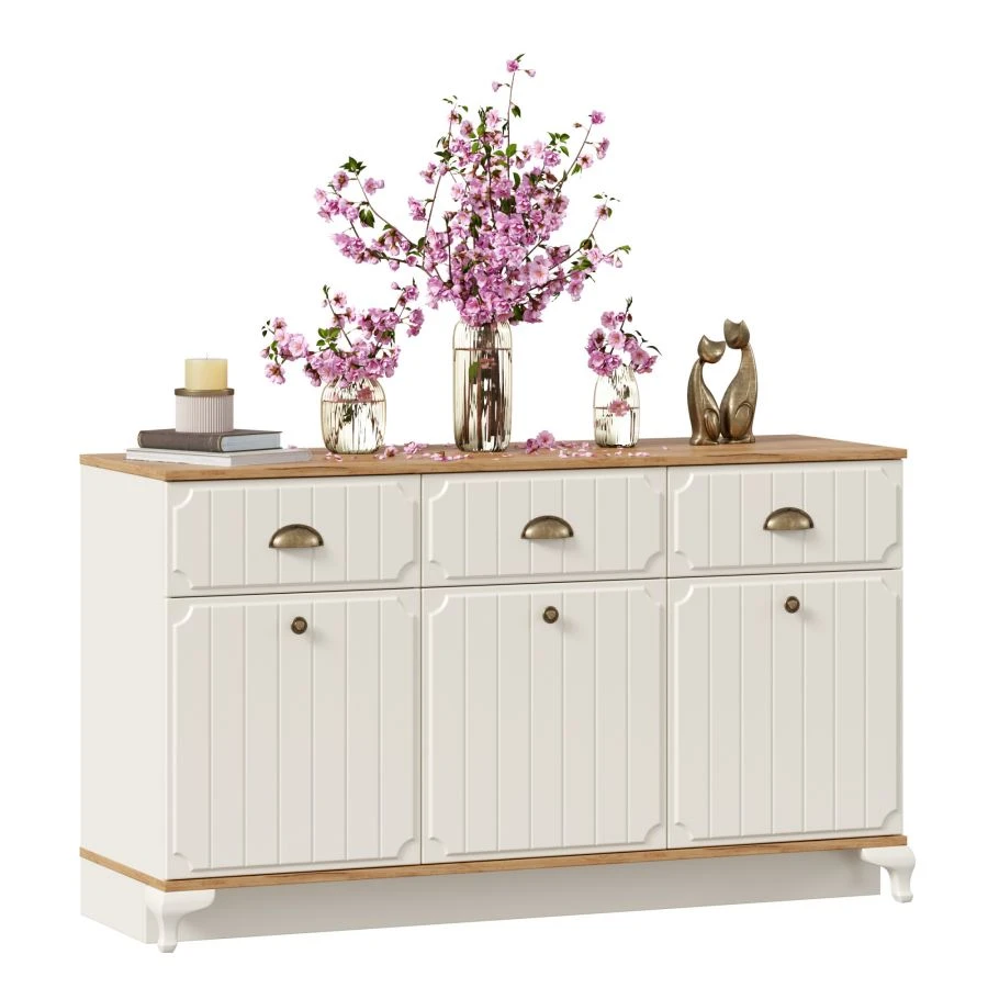 Villaggio LD.680300.000 Alabaster/Golden Oak Cabinet